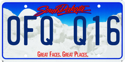 SD license plate 0FQQ16