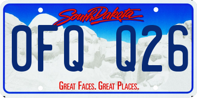 SD license plate 0FQQ26