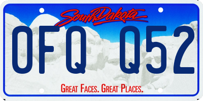 SD license plate 0FQQ52