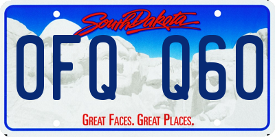 SD license plate 0FQQ60