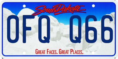 SD license plate 0FQQ66