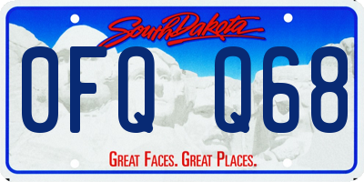 SD license plate 0FQQ68