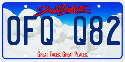 SD license plate 0FQQ82
