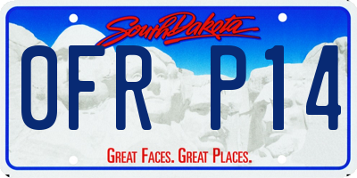 SD license plate 0FRP14