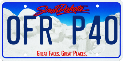 SD license plate 0FRP40