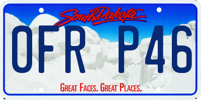 SD license plate 0FRP46
