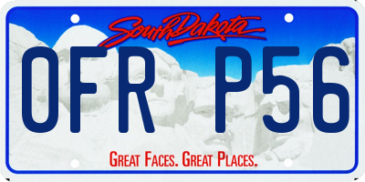 SD license plate 0FRP56