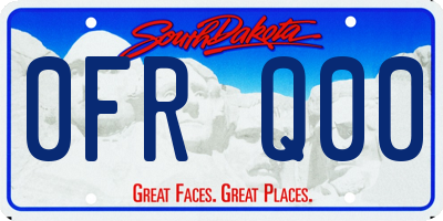 SD license plate 0FRQ00