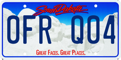 SD license plate 0FRQ04