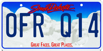 SD license plate 0FRQ14