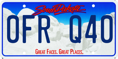 SD license plate 0FRQ40