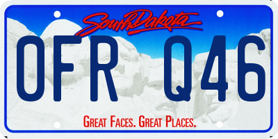 SD license plate 0FRQ46