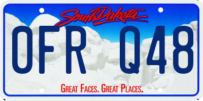 SD license plate 0FRQ48
