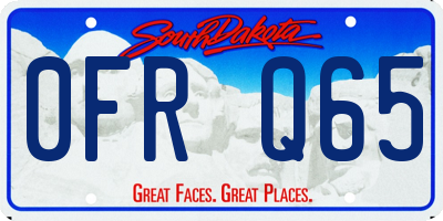 SD license plate 0FRQ65