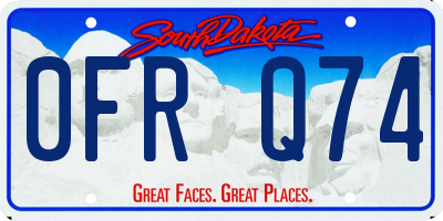 SD license plate 0FRQ74
