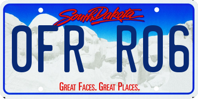 SD license plate 0FRR06