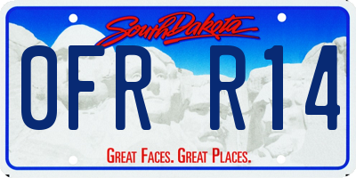 SD license plate 0FRR14