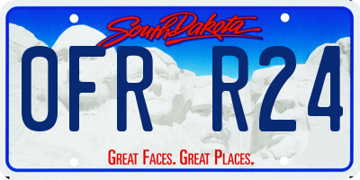 SD license plate 0FRR24