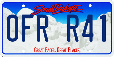 SD license plate 0FRR41