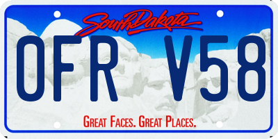 SD license plate 0FRV58