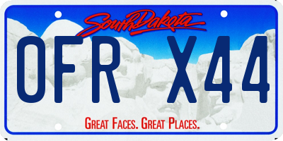 SD license plate 0FRX44