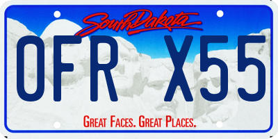 SD license plate 0FRX55