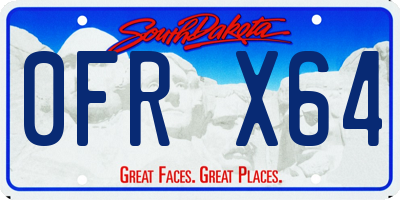 SD license plate 0FRX64