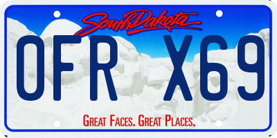 SD license plate 0FRX69