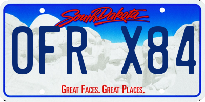 SD license plate 0FRX84