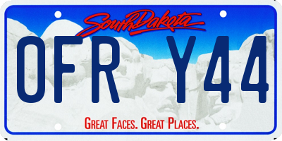 SD license plate 0FRY44