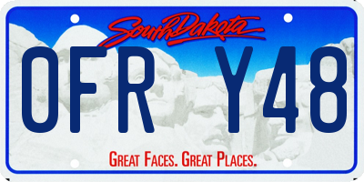 SD license plate 0FRY48