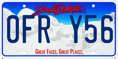 SD license plate 0FRY56
