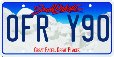 SD license plate 0FRY90