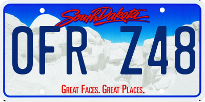 SD license plate 0FRZ48