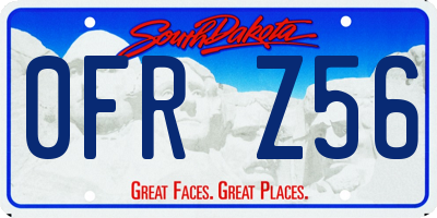 SD license plate 0FRZ56