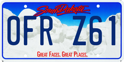 SD license plate 0FRZ61