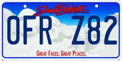 SD license plate 0FRZ82