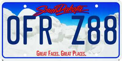 SD license plate 0FRZ88