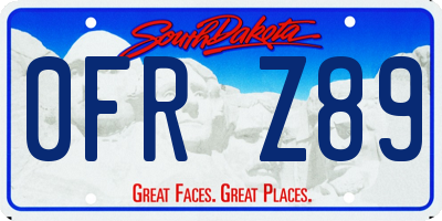 SD license plate 0FRZ89