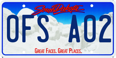 SD license plate 0FSA02