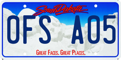 SD license plate 0FSA05