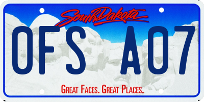 SD license plate 0FSA07