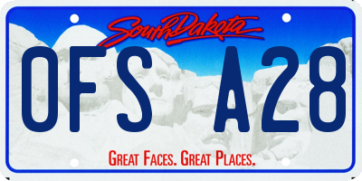 SD license plate 0FSA28