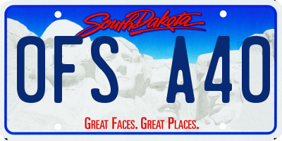SD license plate 0FSA40