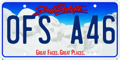 SD license plate 0FSA46
