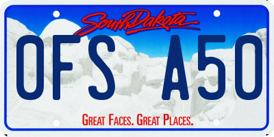 SD license plate 0FSA50