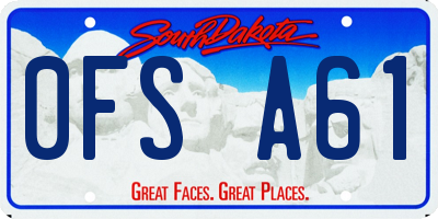 SD license plate 0FSA61