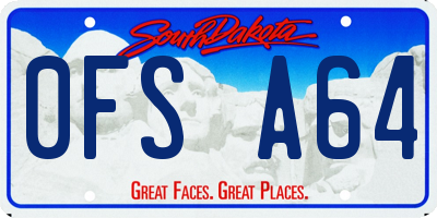 SD license plate 0FSA64