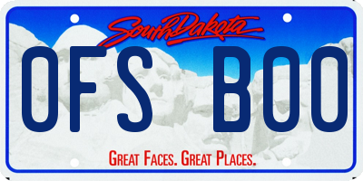 SD license plate 0FSB00