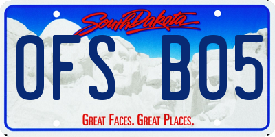 SD license plate 0FSB05